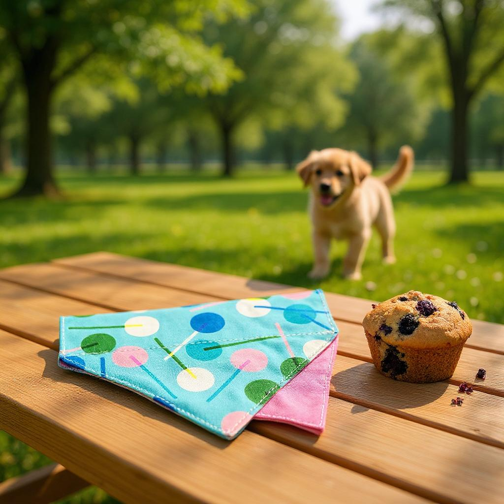 "Candypop Bandana with English Rose (Rifle Paper Co.) print")