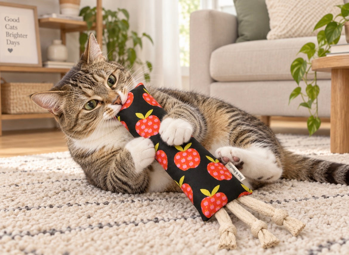 Apple Catnip Kicker Toy