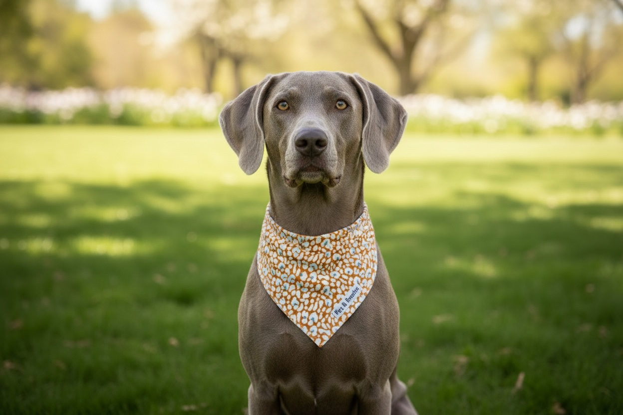 Safari Leopard Tie-Back Dog Bandana