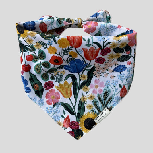 LolaKnot Tie-Back Dog Bandana-GardenWhimsey-Rifle Paper Co.