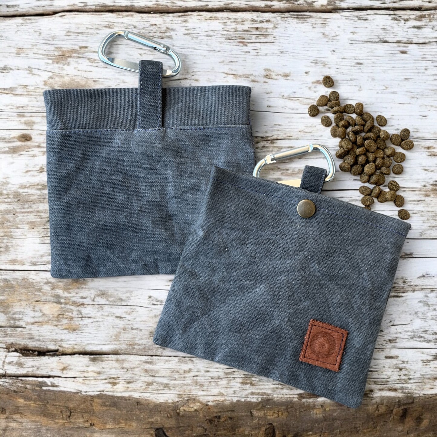 WaxPaw Waxed Dog Treat Bag-Gray