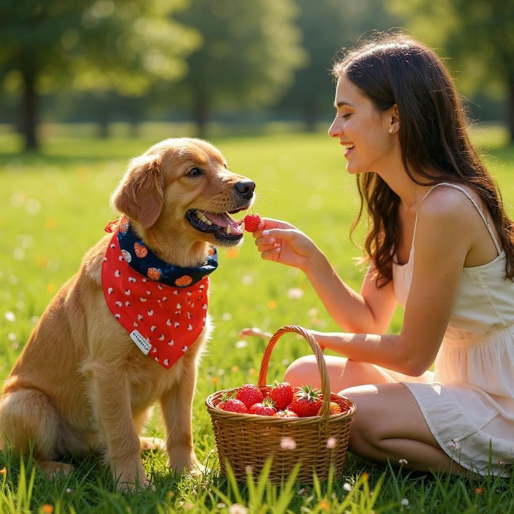 LolaKnot Reversible Dog Bandana-Berry