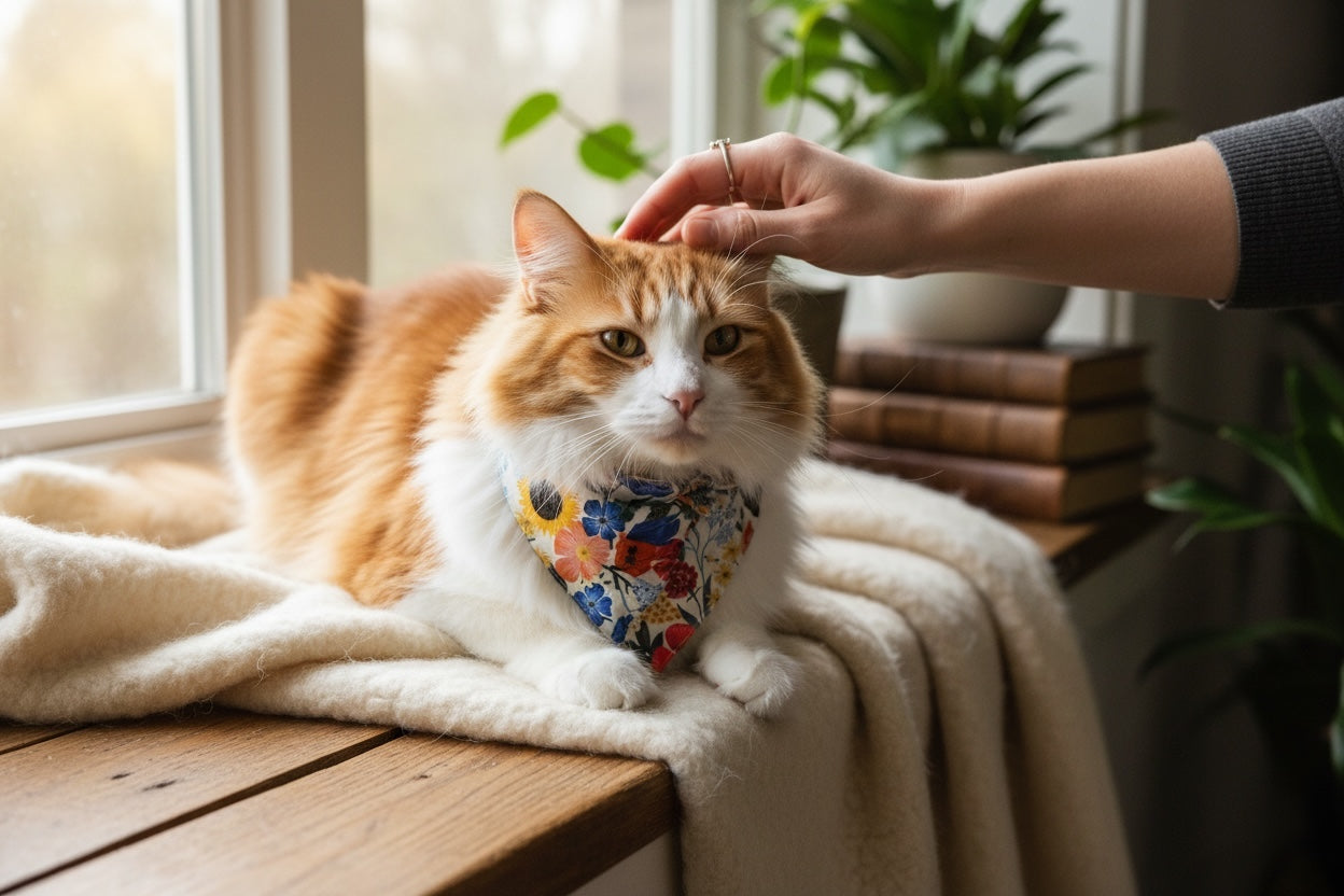 Rifle Paper Co. Blossom Cat and Snap Bandana