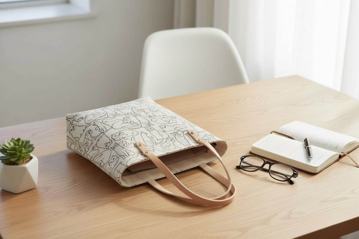 Minou Cat Bucket Tote Bag