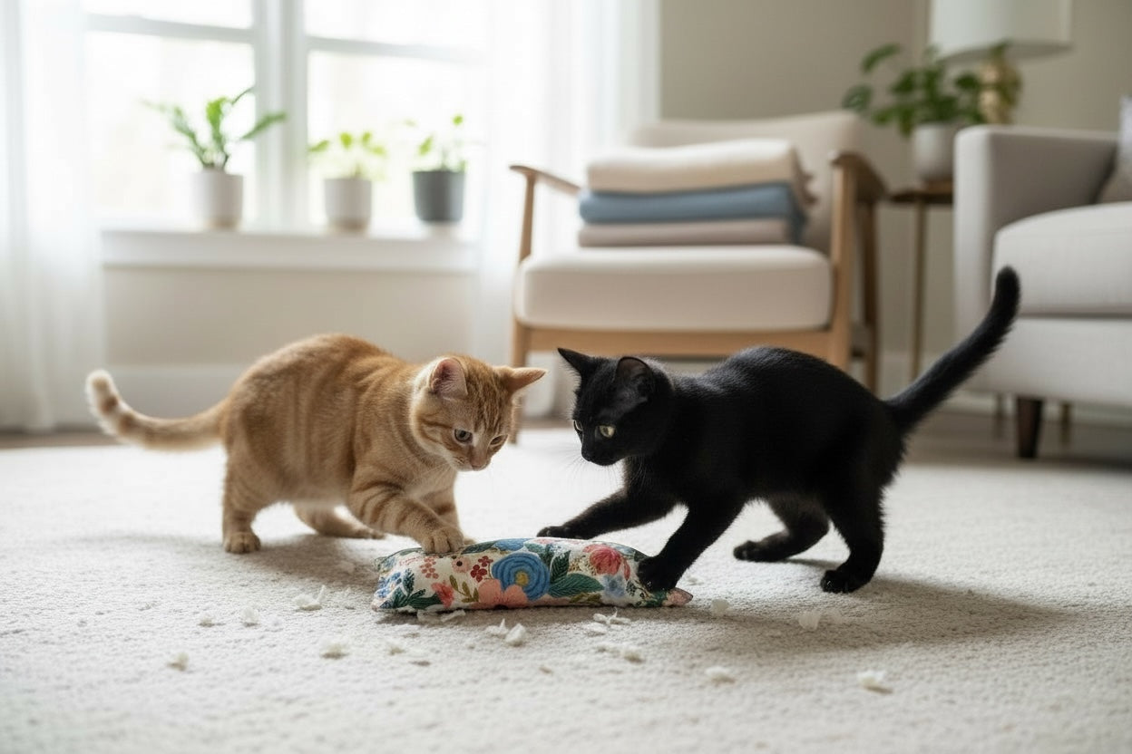 Wildwood Jumbo Cat Kicker Toy with Perky Ears - Rifle Paper Floral