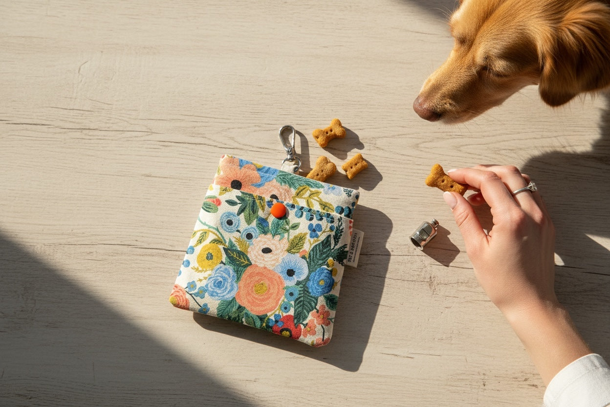 Wildwood Natural Dog Treat Pouch - Rifle Paper Co. Floral