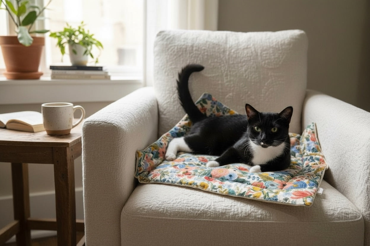 Wildwood Catnip Mat - 20" Square - Rifle Paper Co. Floral