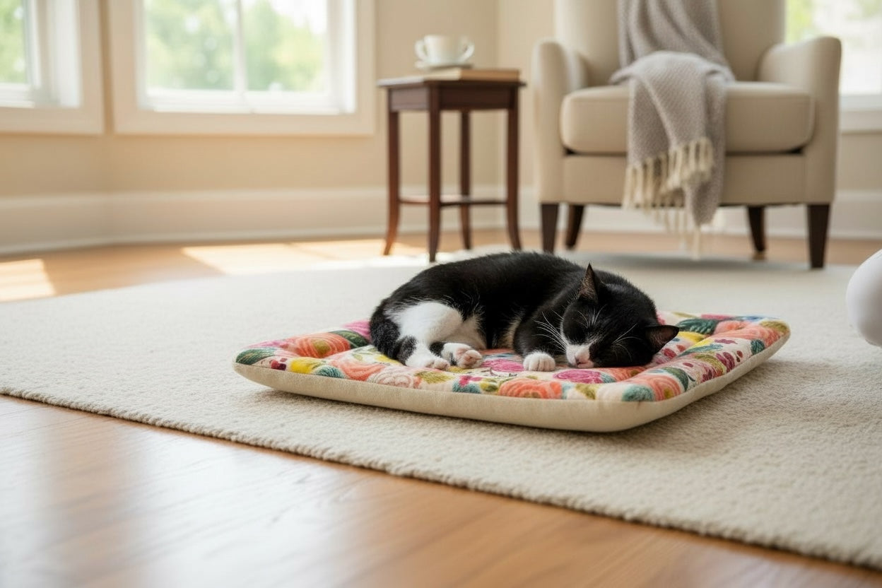 Rose Garden Catnip Mat - 20" Square - Rifle Paper Co. Floral