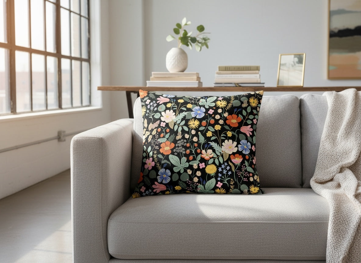 Butterfly Garden Decorative Pillow Cover