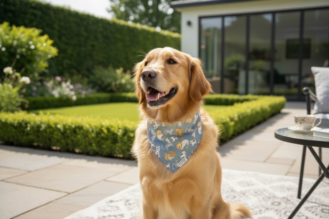 Safari Animals Tie-Back Dog Bandana
