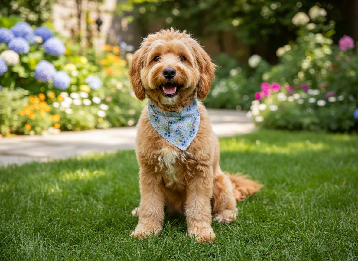 Blue Meadow Dog Tie-Back Bandana-Rifle Paper Co.