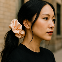 Load image into Gallery viewer, Chloé Satin Scrunchies-Soft Pink (Set of 3)