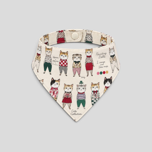 Dapper Cat Snap-Button Cat Bandana