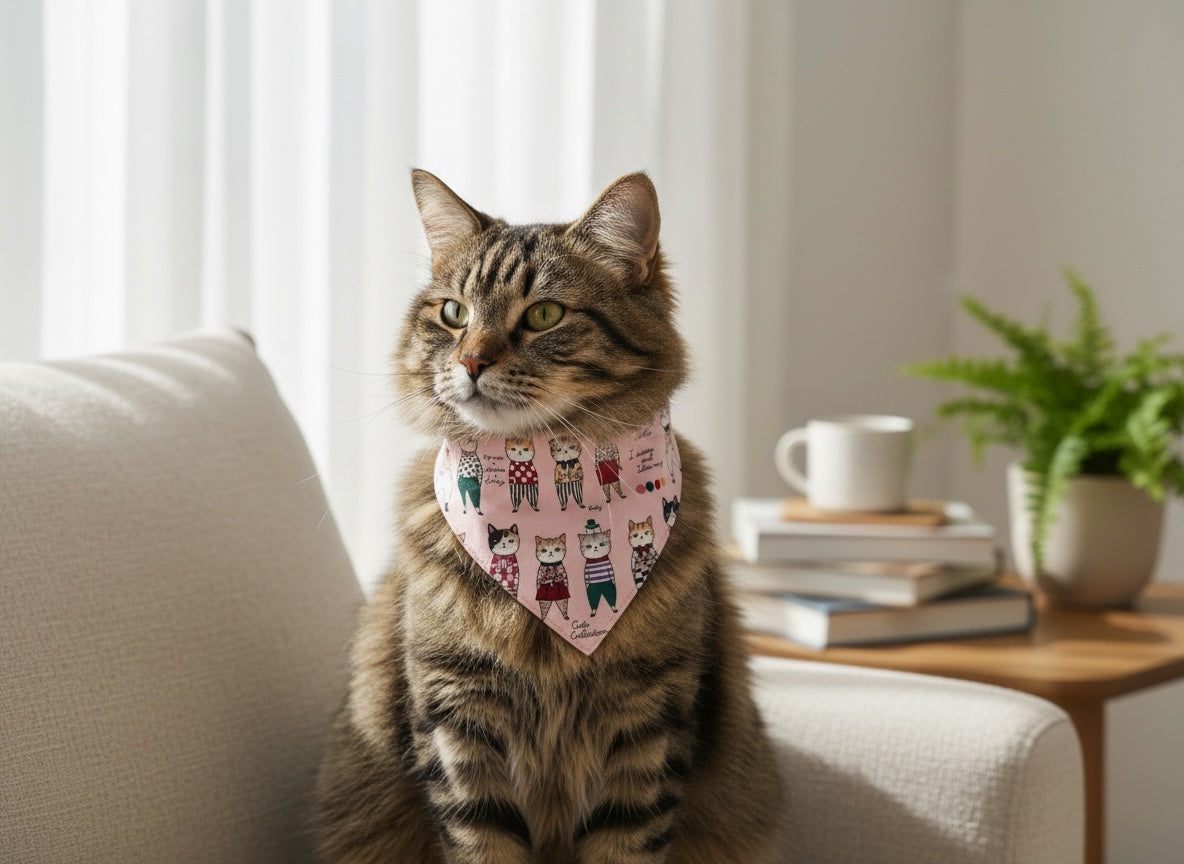 Dapper Cat Snap-On Bandana