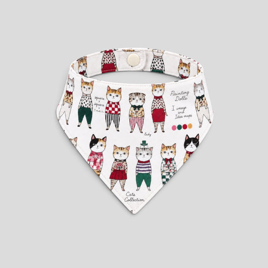 Dapper Cat Snap-Button Cat Bandana