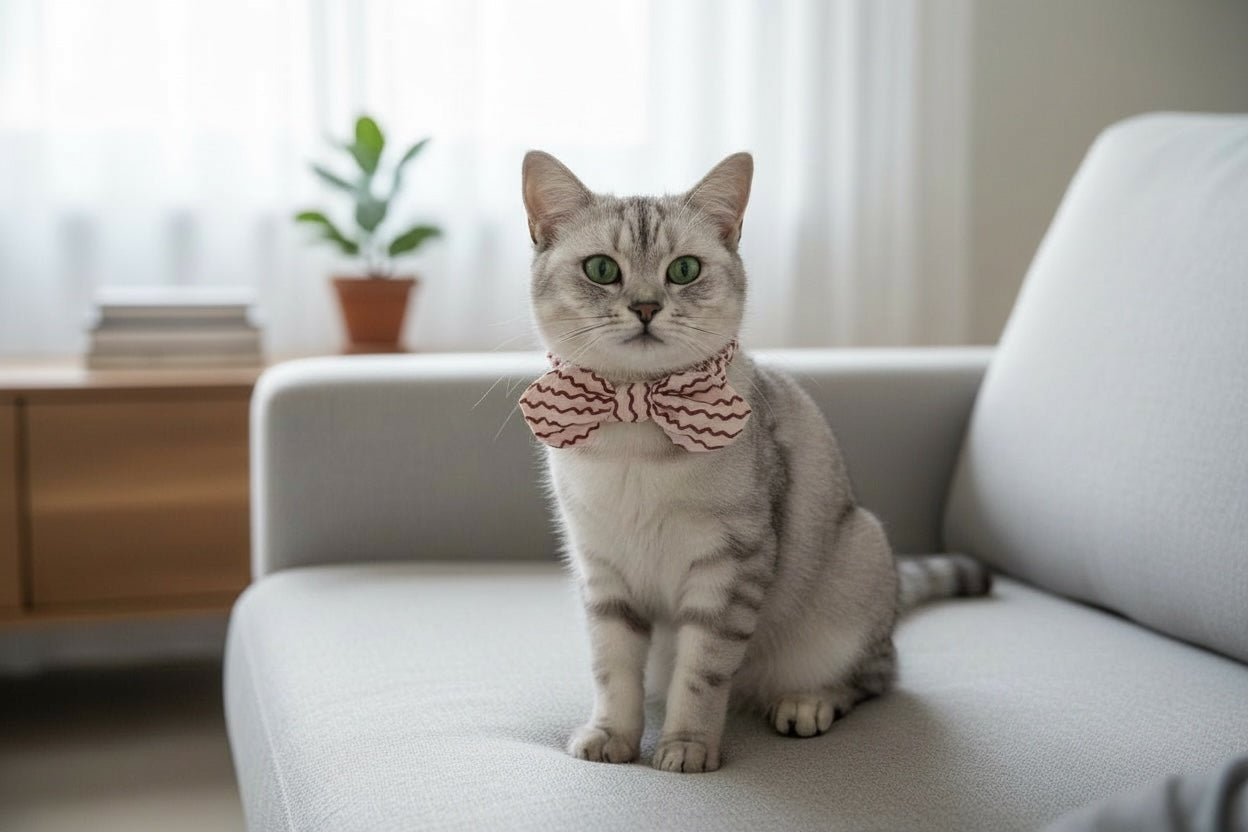 Cat Scrunchie Collar with Bunny Ear Bow - Ripple