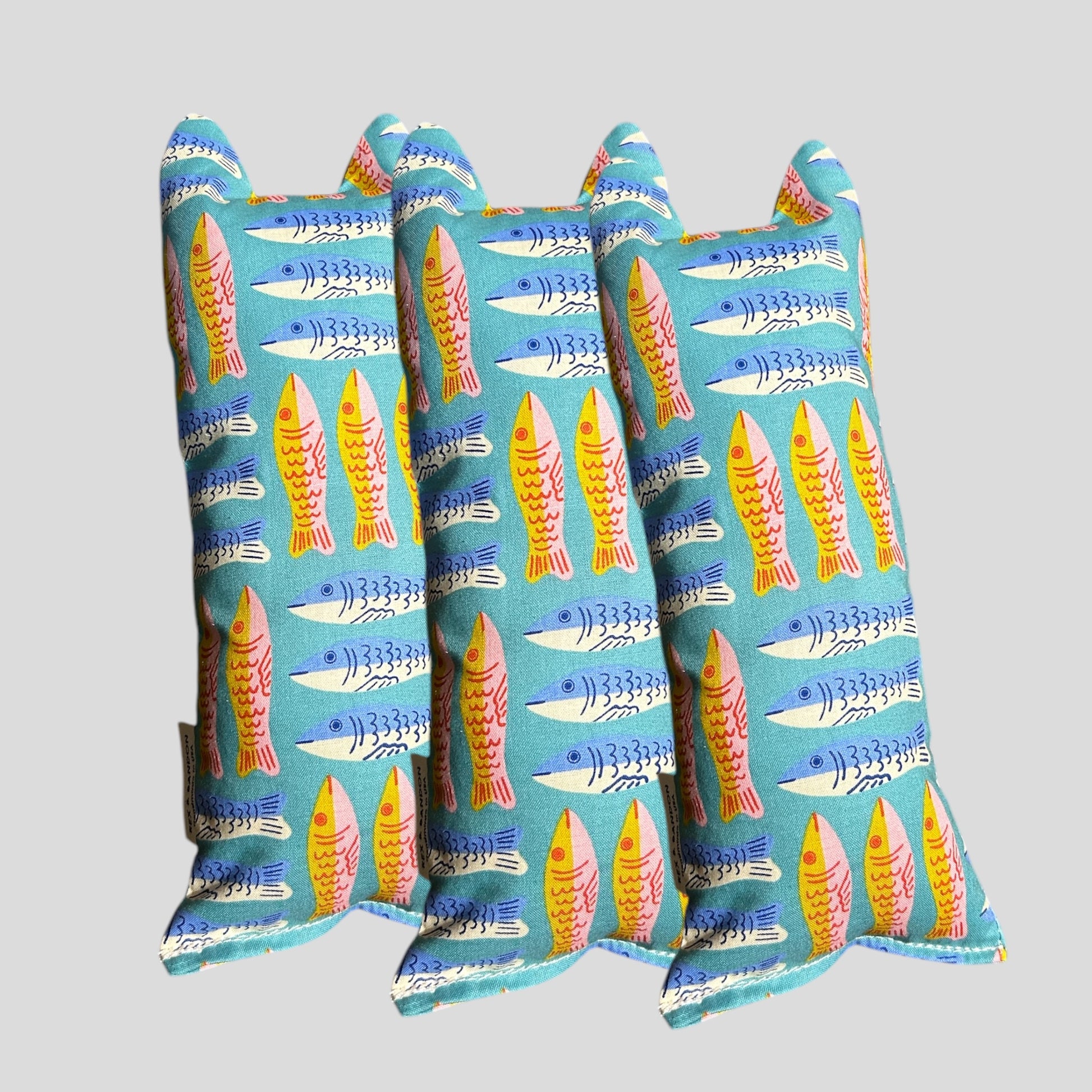 "fish catnip kicker toy Turquoise Alexia Abegg - Ruby Star Society - Moda Fabric print")