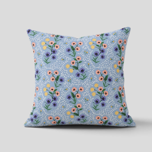 Blue Meadow Decorative Pillow Cover - Rifle Paper Co.