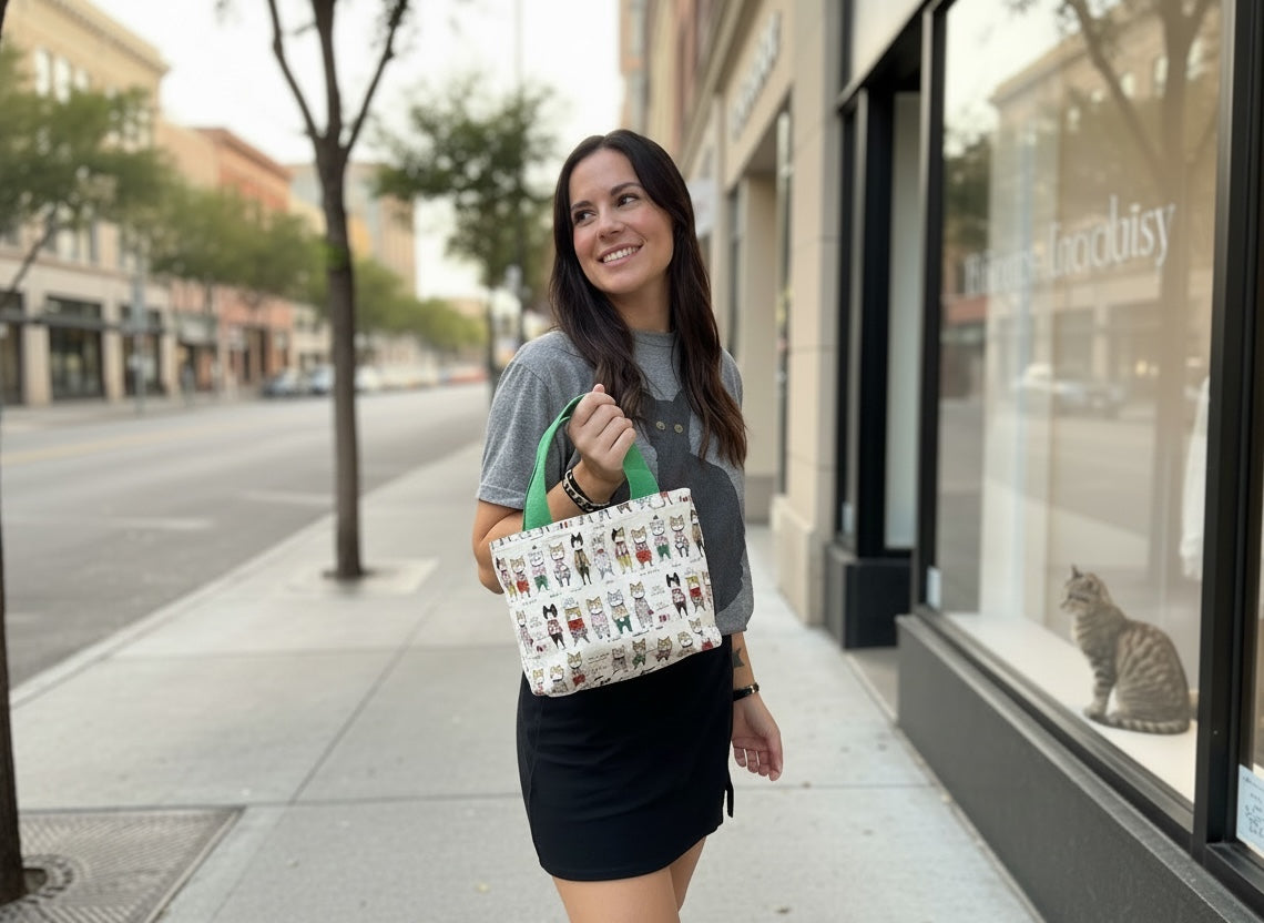 Dapper Cat Webbing Mini Tote Bag