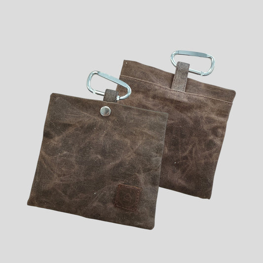 Brown Waxed Canvas Treat Pouch & Training Bag
