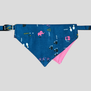 Frederic Cat Bandana-Elephant & Pink