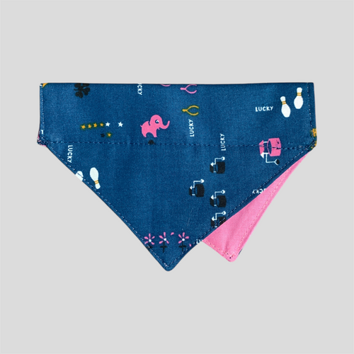 Frederic Cat Bandana-Elephant & Pink