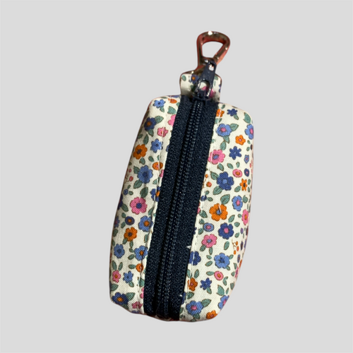 Evie Dog Poop Bag Holder-Floral & Natural