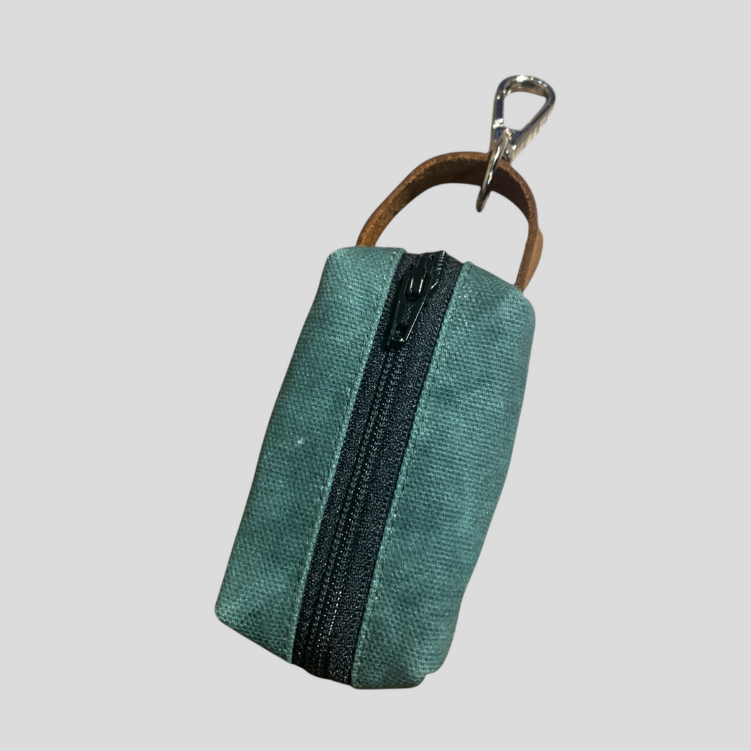 Colton Waxed Poop Bag Holder-Hunter Green