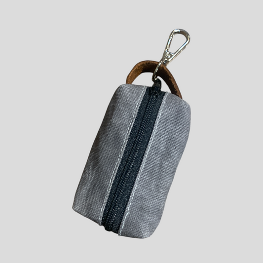 PawTrek Waxed Dog Poop Bag Holder-Gray