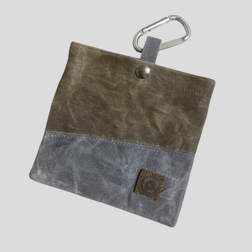 Colton Colorblock Waxed Dog Great Bag-Gray & Brown