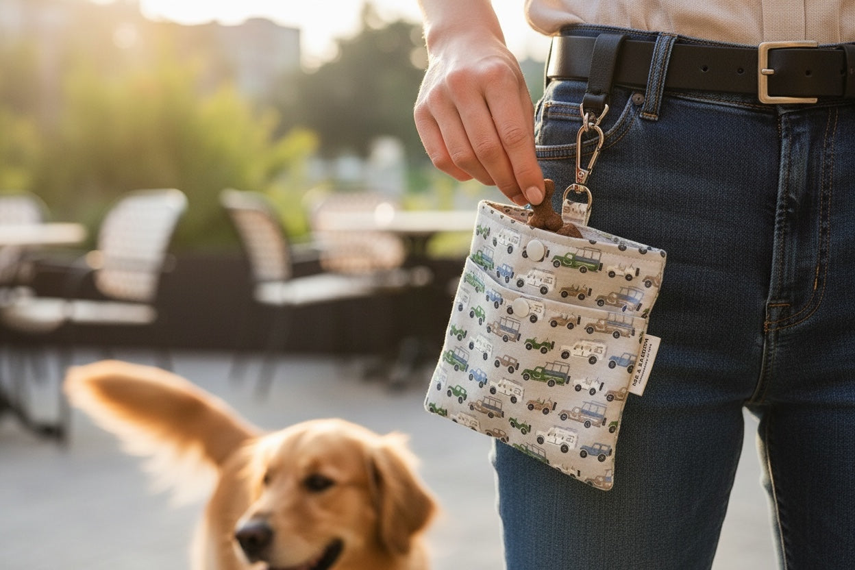 Safari Jeep Dog Treat Pouch