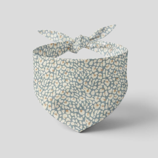 Safari Leopard Grey Dog Bandana