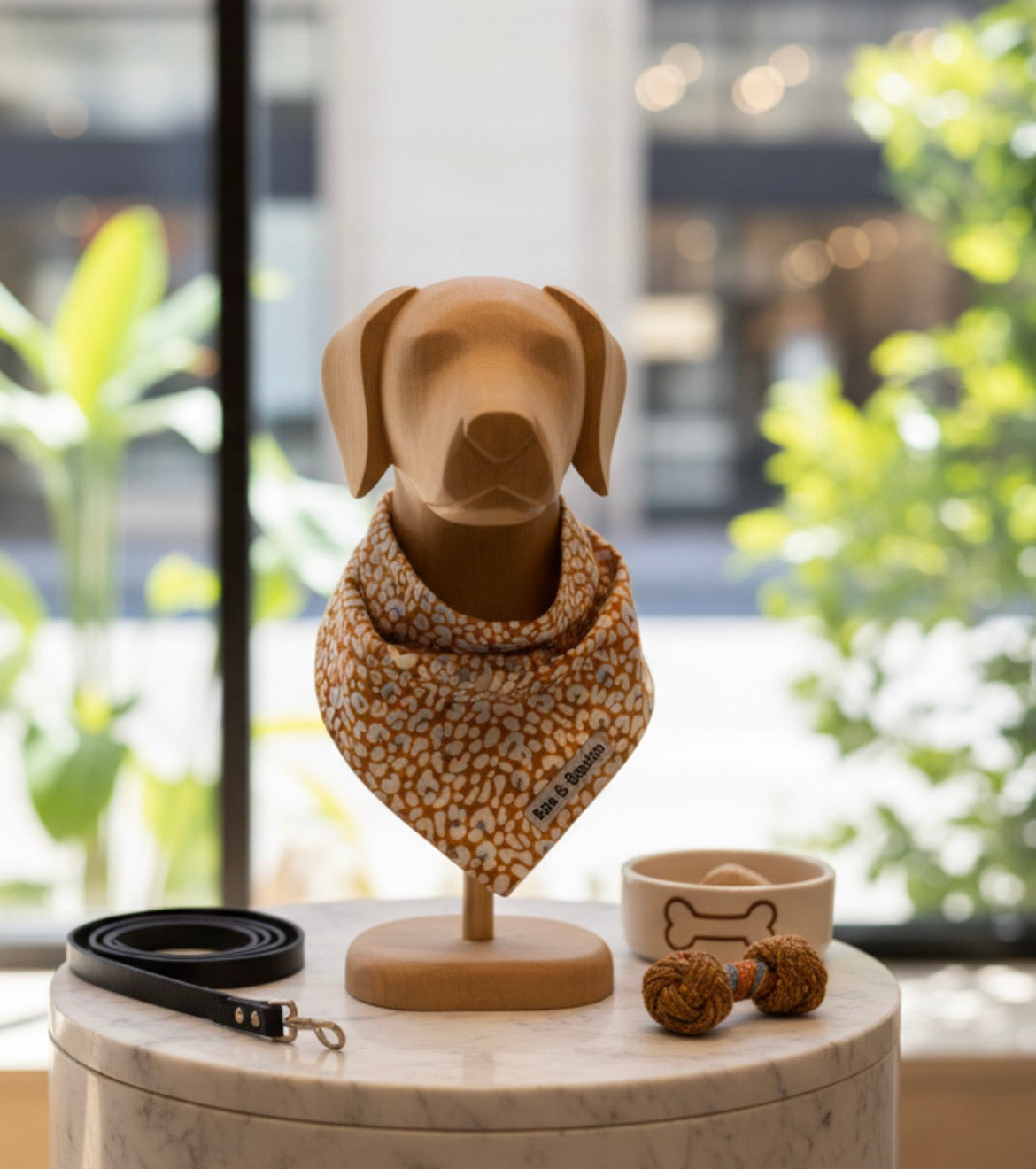 Safari Leopard Tie-Back Dog Bandana