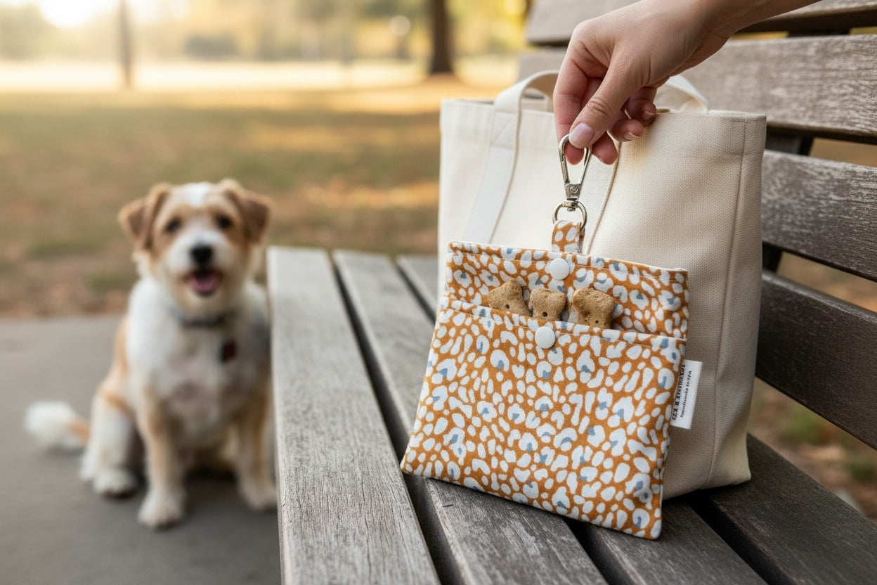 Safari Leopard Dog Treat Pouch