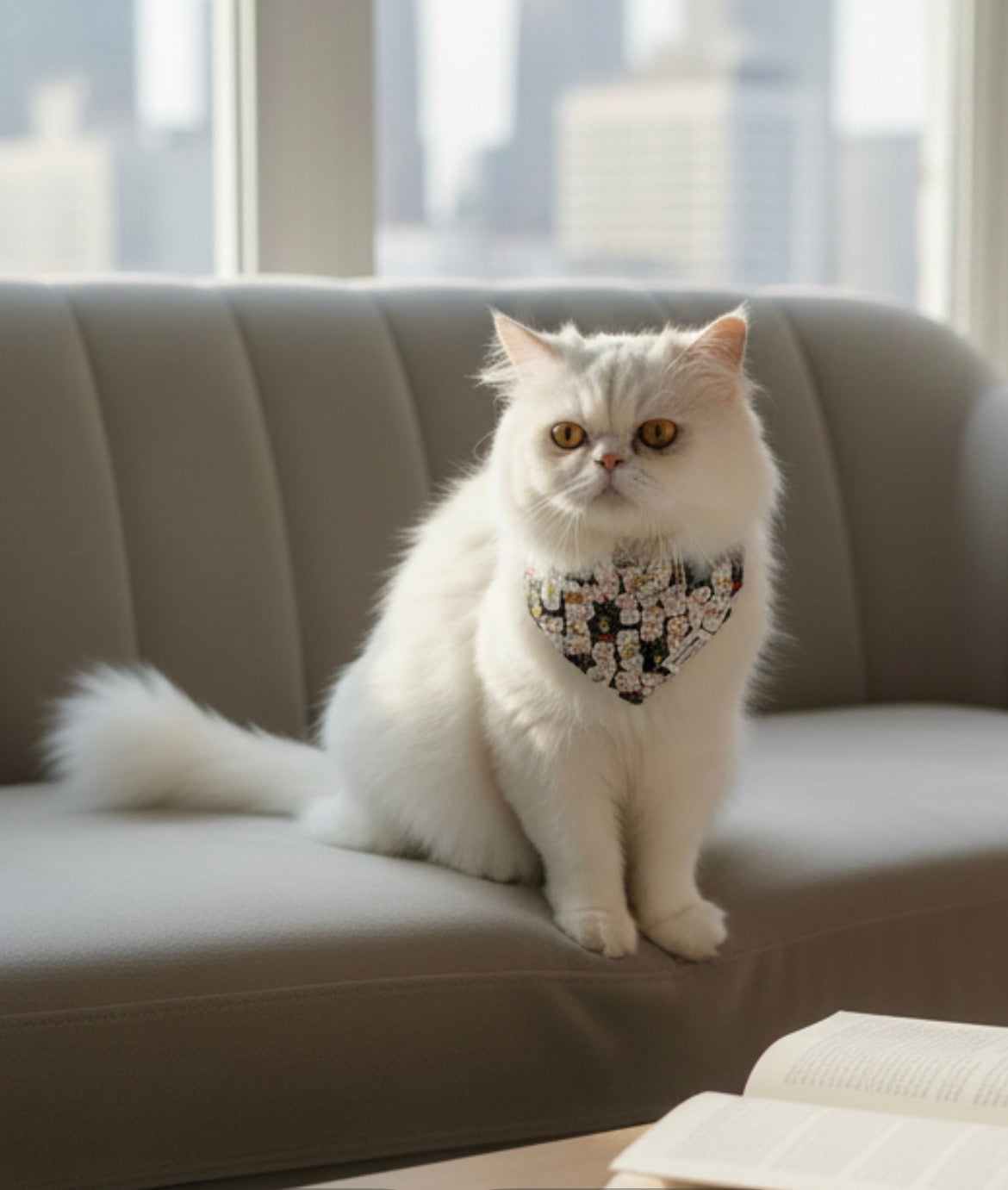 Lucky Cat Snap-On Bandana