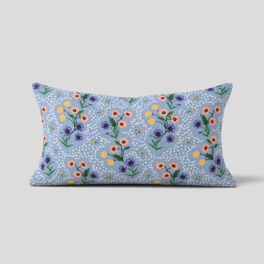 Blue Meadow Lumbar Pillow Cover - Rifle Paper Co.