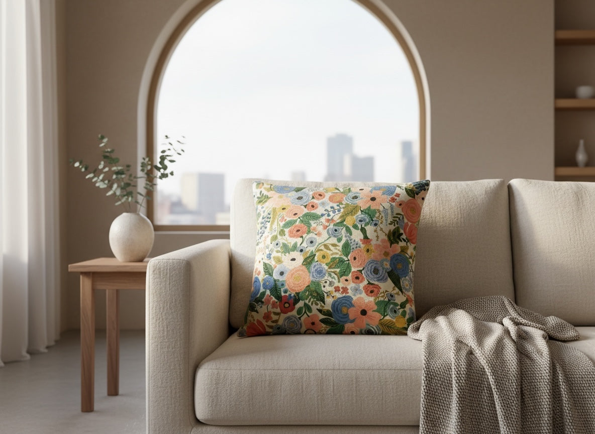 Butterfly Garden Decorative Pillow Cover - Rifle Paper Co.(Natural)