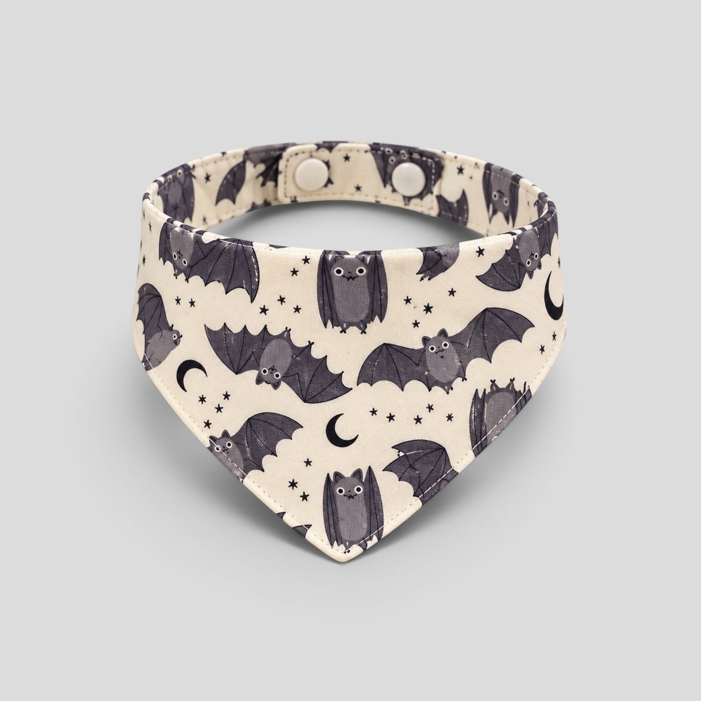 Moon Bat Halloween Snap-Button Cat Bandana