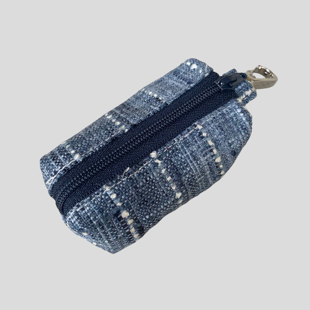 CLEMENT DOG POOP BAG HOLDER-BLUE & CREAM