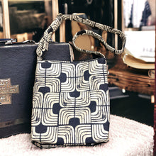 Load image into Gallery viewer, GEO CROSSBODY BAG / SHOULDER BAG- WHITE &amp; NAVY