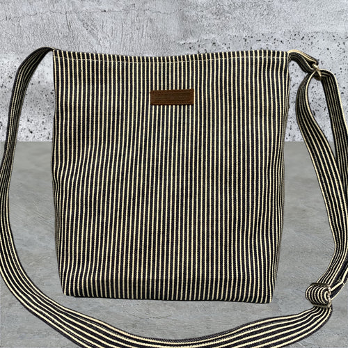 SHANE CROSSBODY BAG- RAILROAD STRIPE