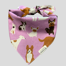 Load image into Gallery viewer, BAILEY DOG BANDANA-PURPLE DOGS