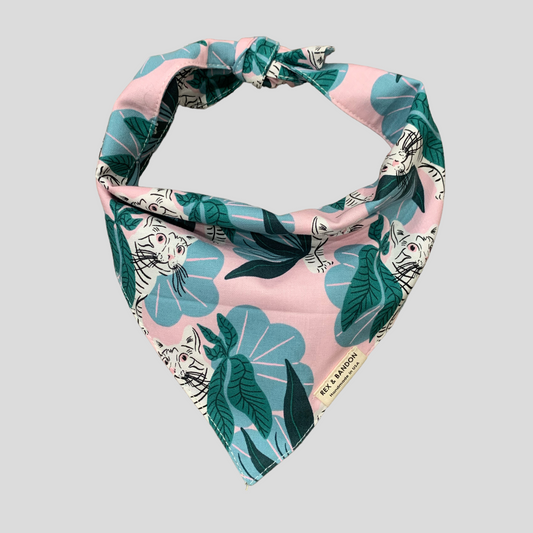 LolaKnot Dog Bandana Tie Back-Tiger