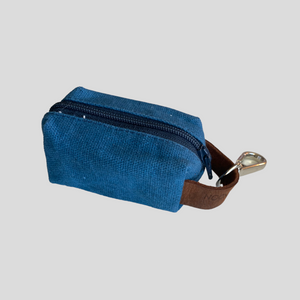 RIO WAXED CANVAS DOG POOP BAG HOLDER-BLUE