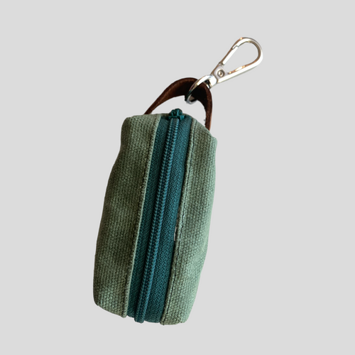 RIO WAXED CANVAS DOG POOP BAG HOLDER-OLIVE