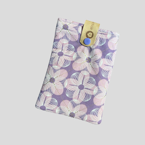 PadPrint Padded Phone Sleeve-Lilac Metallic Flower