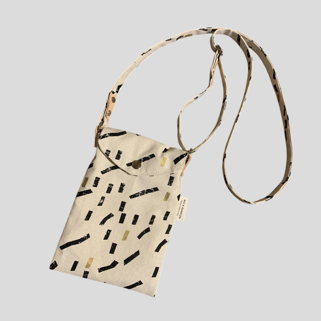 Kiko-Crossbody Cell Phone Bag with Adjustable Strap-Natural Confetti