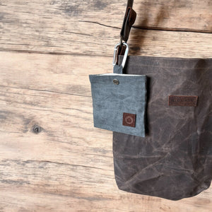 Wilson Waxed Canvas Dog Treat Bag-Gray