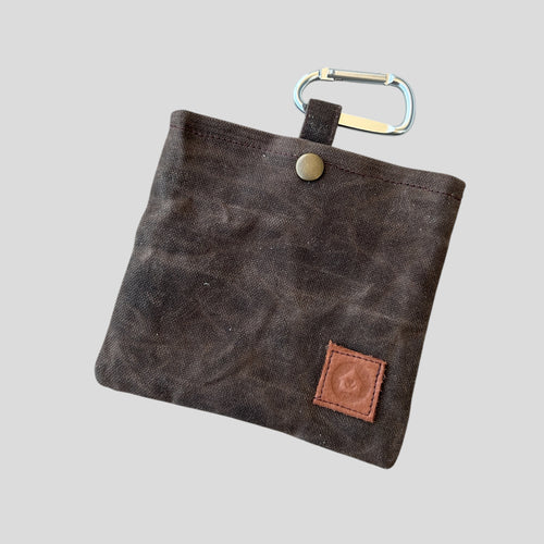 WaxPaw Waxed Canvas Dog Treat Bag-Brown