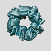 Load image into Gallery viewer, Chloé Satin Scrunchies-Mint Blue (Set of 3)